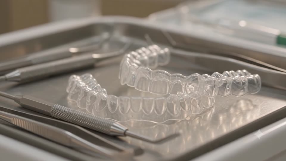 Clear aligner tray at Dr. Shweta Valunj's Dental Clinic
